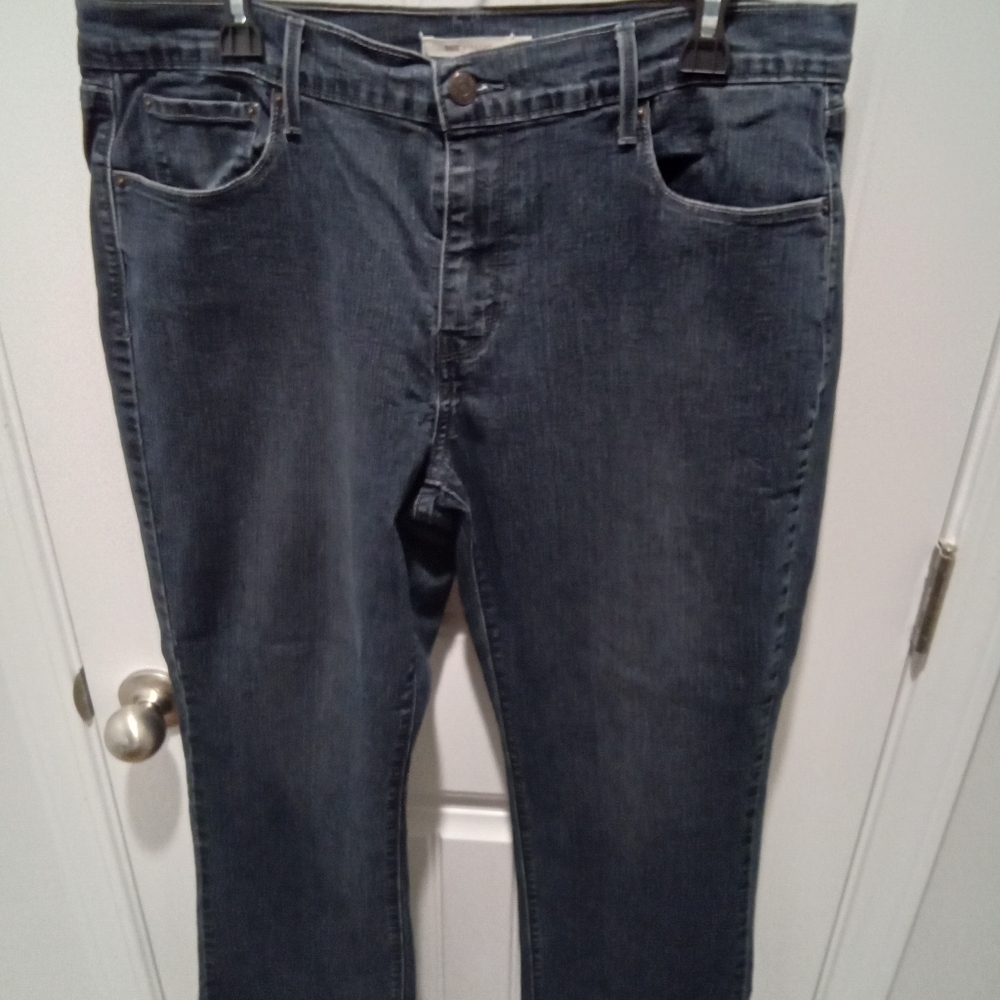 Levi's 505 Women's Plus Size 16 Straight Leg Classic Denim Blue Jeans